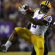 Derrius Guice of the LSU Tigers runs for a first down against the Missouri Tigers at Tiger Stadium on Oct. 1, 2016, in Baton Rouge, La.